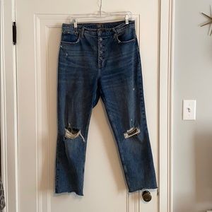 Abercrombie and Fitch Distressed mom jeans